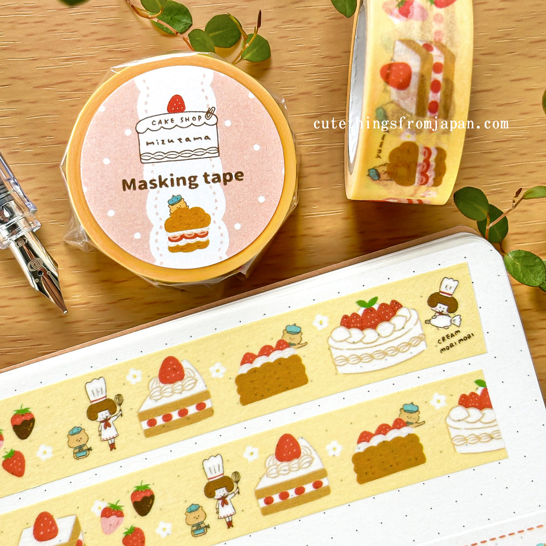 mizutama Washi Tape - Strawberry Cake