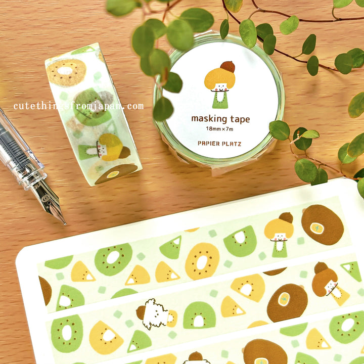 Last Stock mizutama Washi Tape - Kiwi