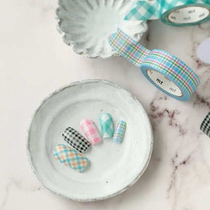 mt Washi Tape - Checkered Blue