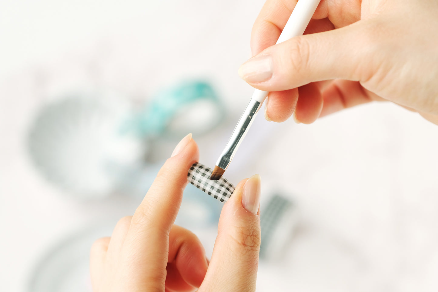 mt Washi Tape - Checkered Blue