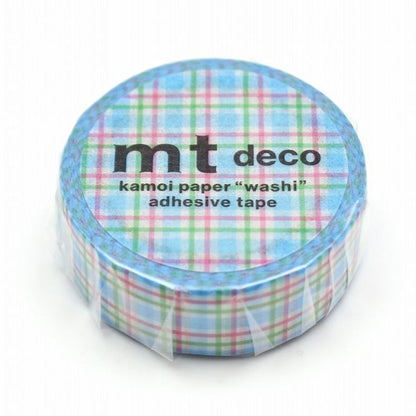 mt Washi Tape - Checkered Blue