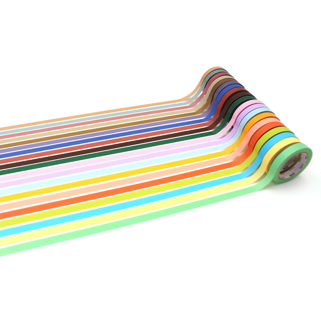 mt Washi Tape Set - Basic Slim (20 colors)