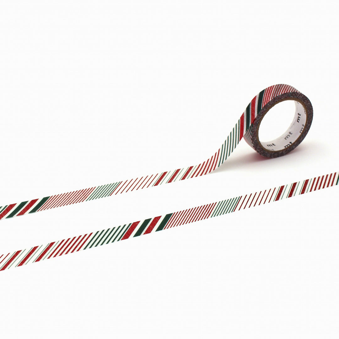 mt Chrismtas Limited Shiny Washi Tape - Xmas Stripe