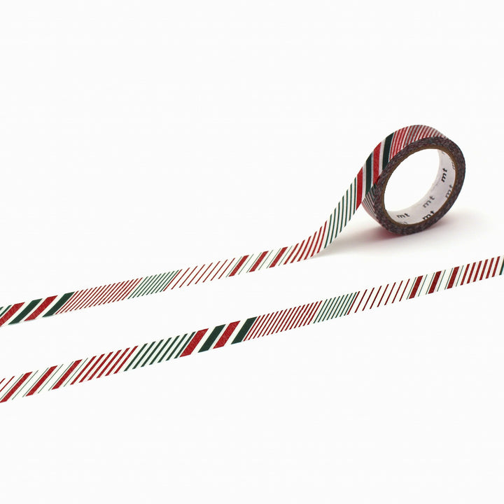 mt Chrismtas Limited Shiny Washi Tape - Xmas Stripe