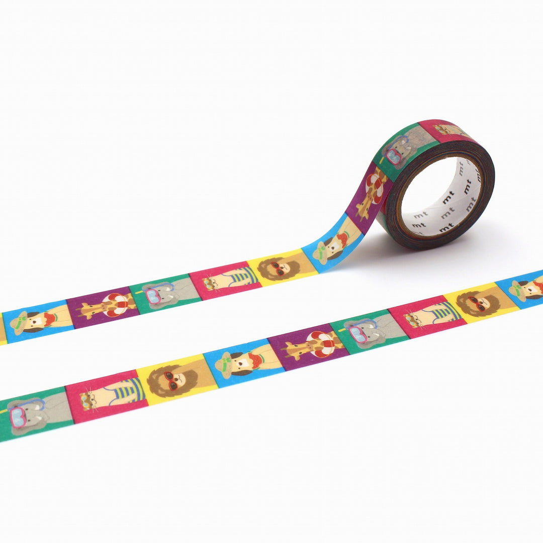 mt ex Washi Tape - Happy Summer Animals