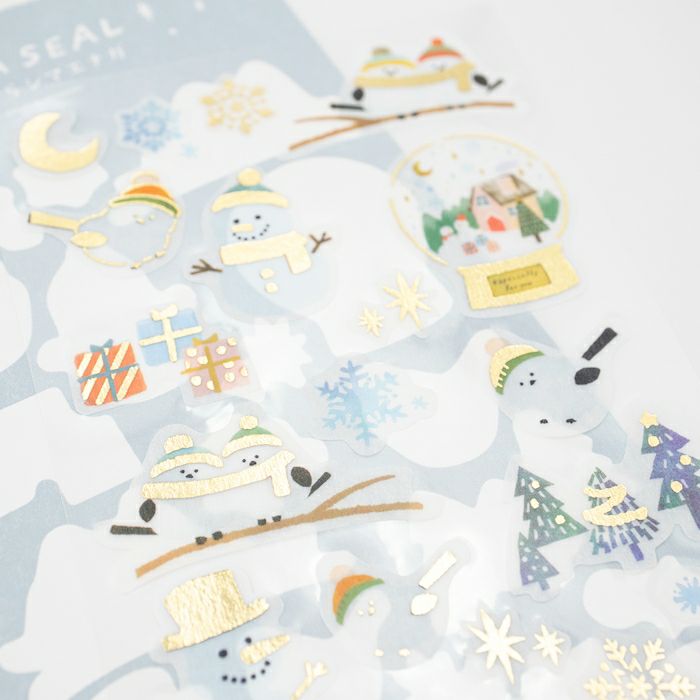 Winter Limited Shiny Planner Stickers - Long-tailed Tit