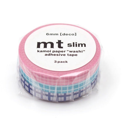 Slim Washi Tape Set - Grid