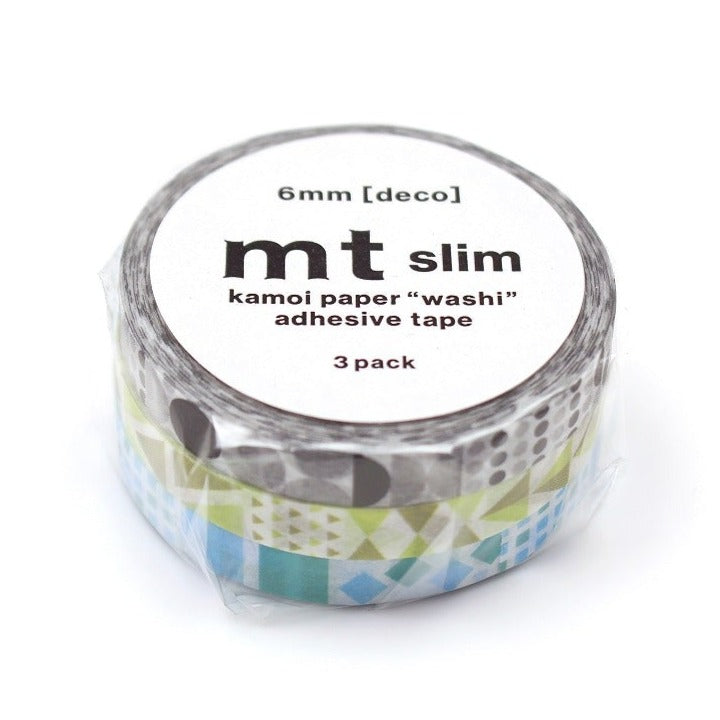 Slim Washi Tape Set - Shapes