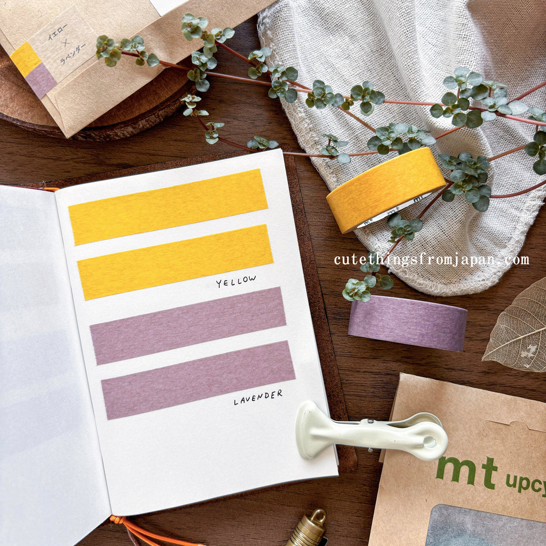 mt Upcycle Washi Tape Set - Yellow x Lavendar