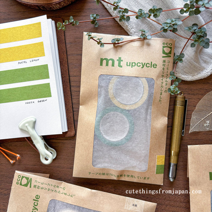 mt Upcycle Washi Tape Set - Pastel Lemon x Fresh Green