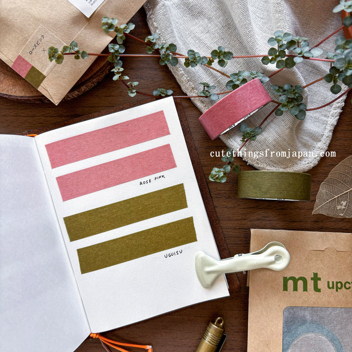 mt Upcycle Washi Tape Set - Rose Pink x Uguisu