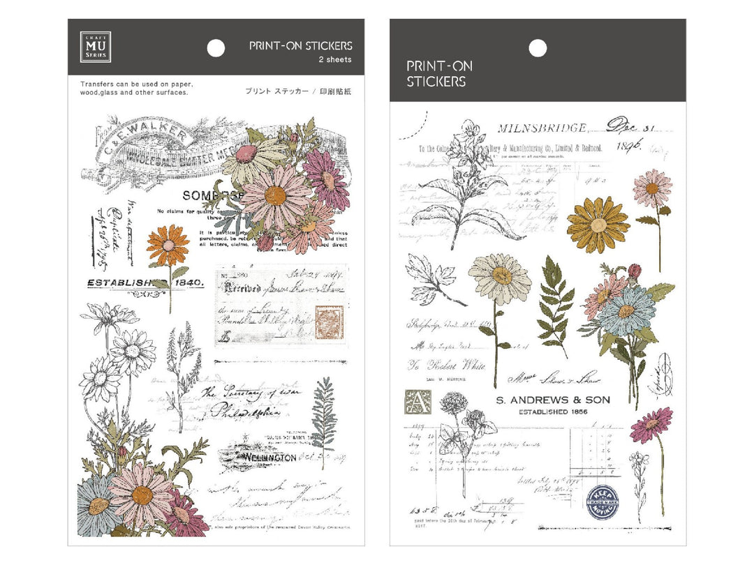 MU Print-on Stickers - Flower Archieves