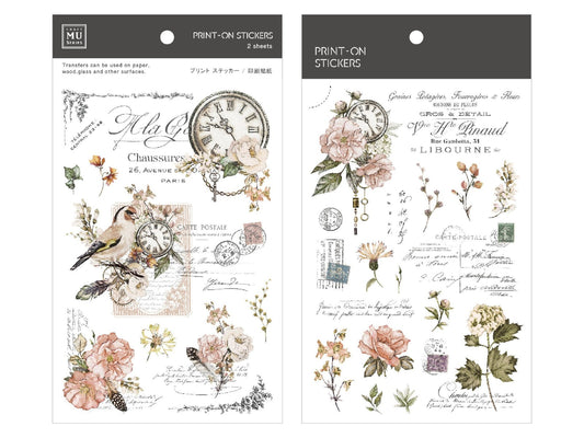 MU Print-on Stickers - Vintage Clock
