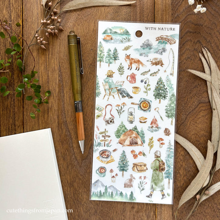 With Nature Stickers - Hiking