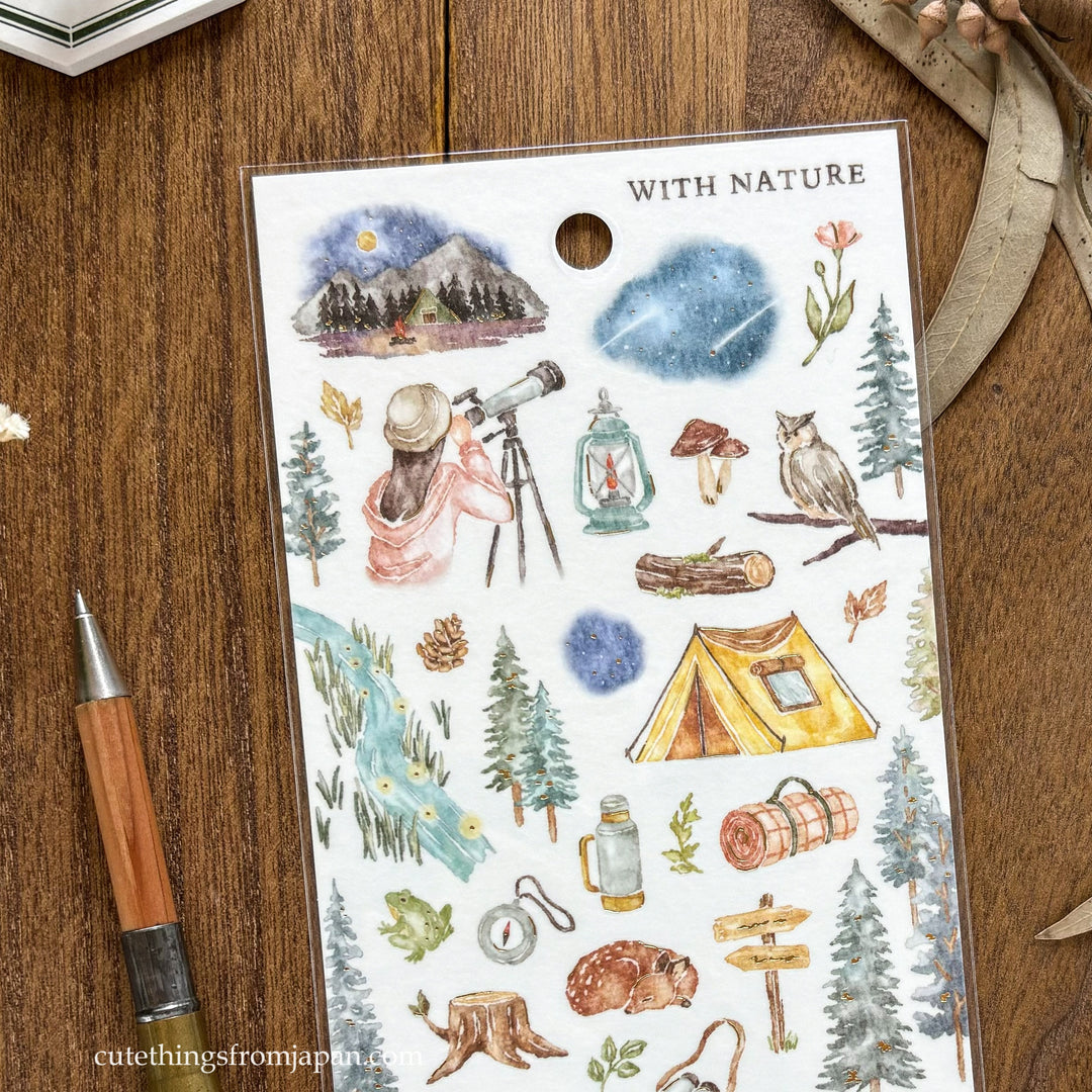 With Nature Stickers - Stargazing