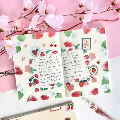 Spring Limited Memo Pad - Strawberry Stamp