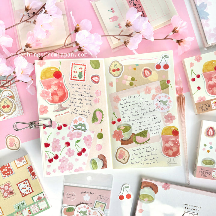 Spring Limited Mini Letter Set - Sakura Cream Soda (落水紙)