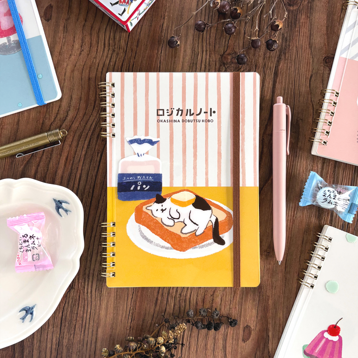 Logical Ring Notebook - Cat & Toast (B6)