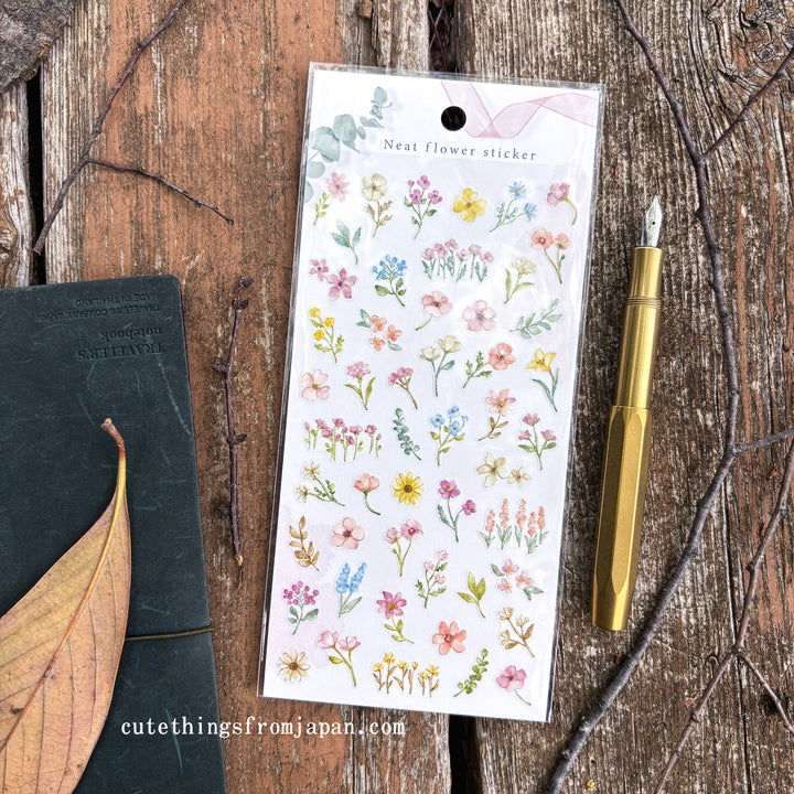 Neat Flower Stickers - Pink Flowers