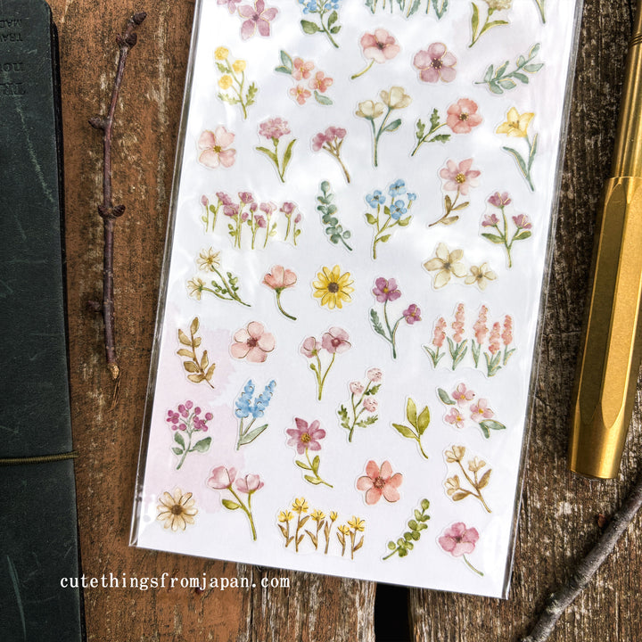 Neat Flower Stickers - Pink Flowers