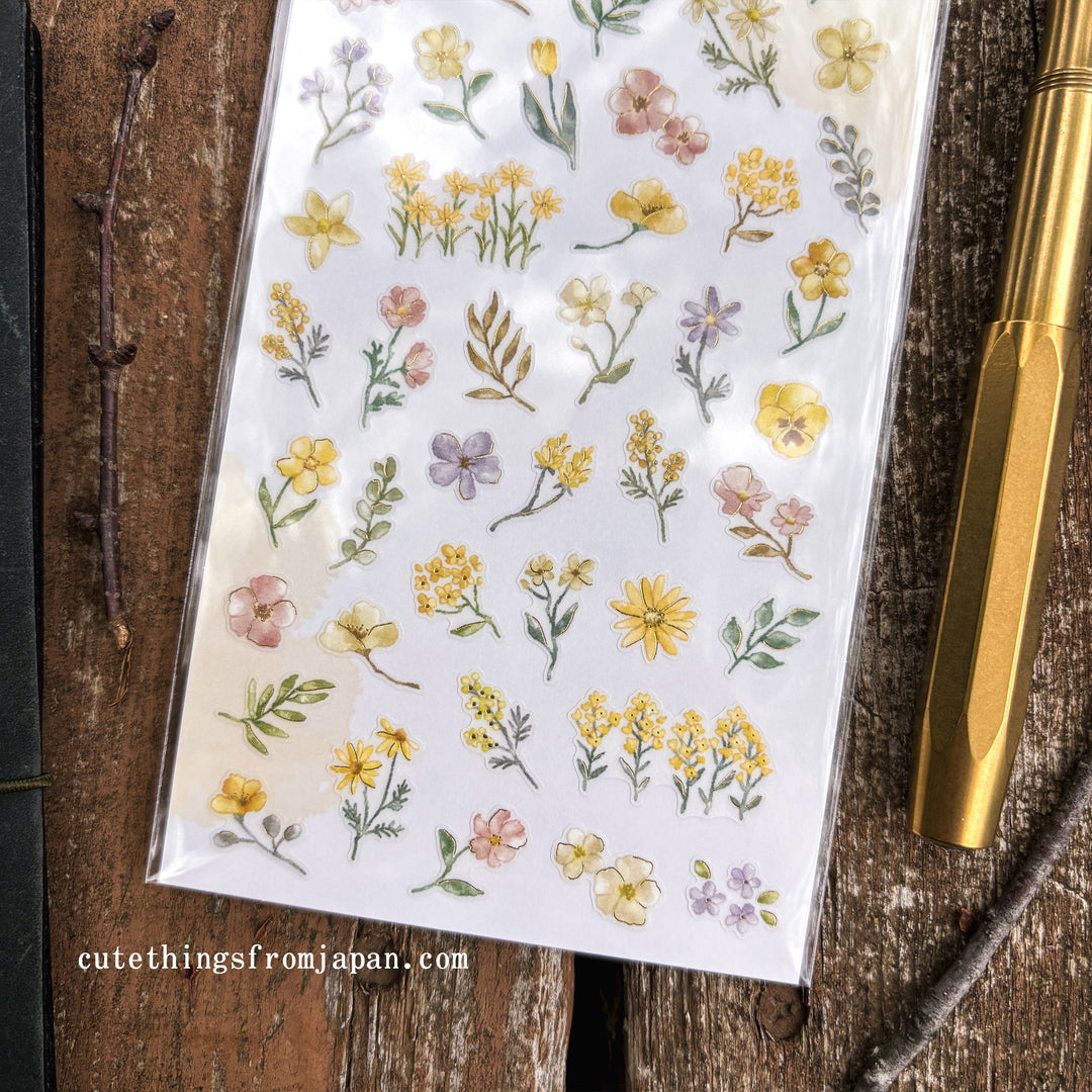 Neat Flower Stickers - Yellow Flowers