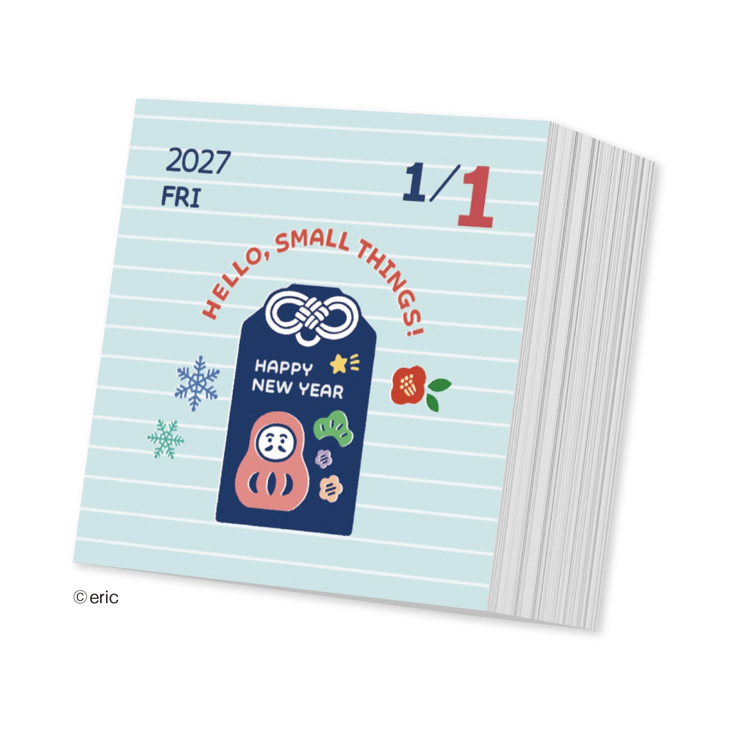 [2027] eric / Color Mini Square Calendar - One-day-a-page