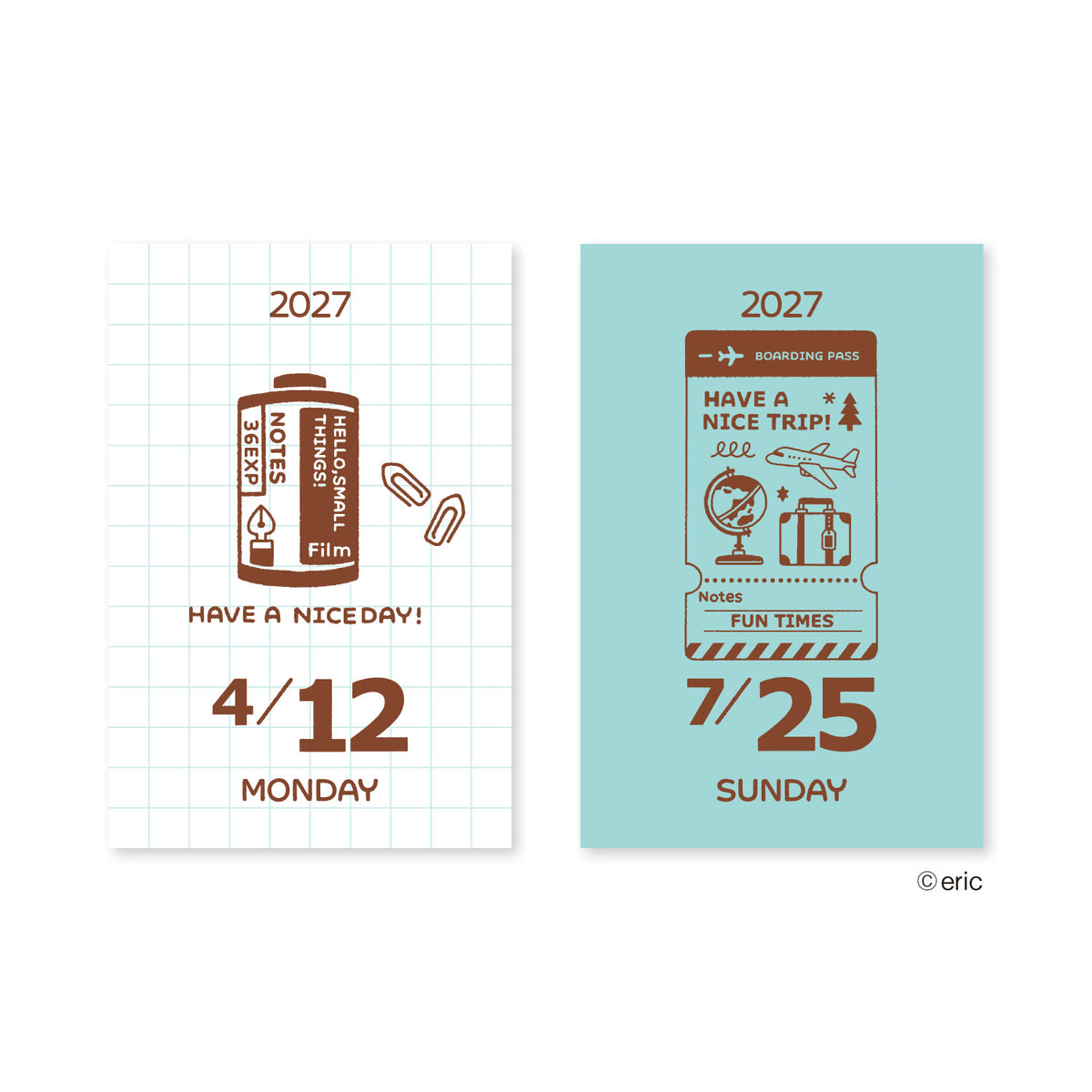 [2027] eric / Mini Himekuri Calendar - One-day-a-page