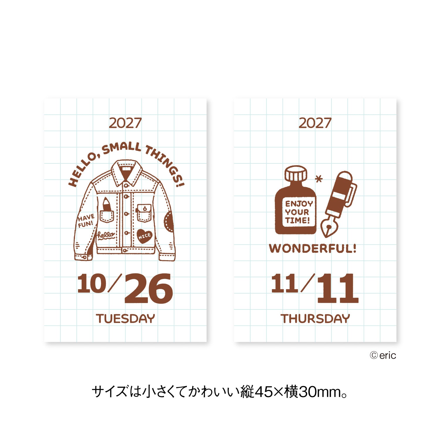 [2027] eric / Mini Himekuri Calendar - One-day-a-page