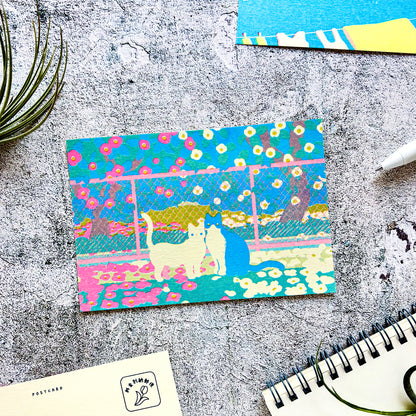 Nodoka Miyashita / Postcard - Camellia and Cat