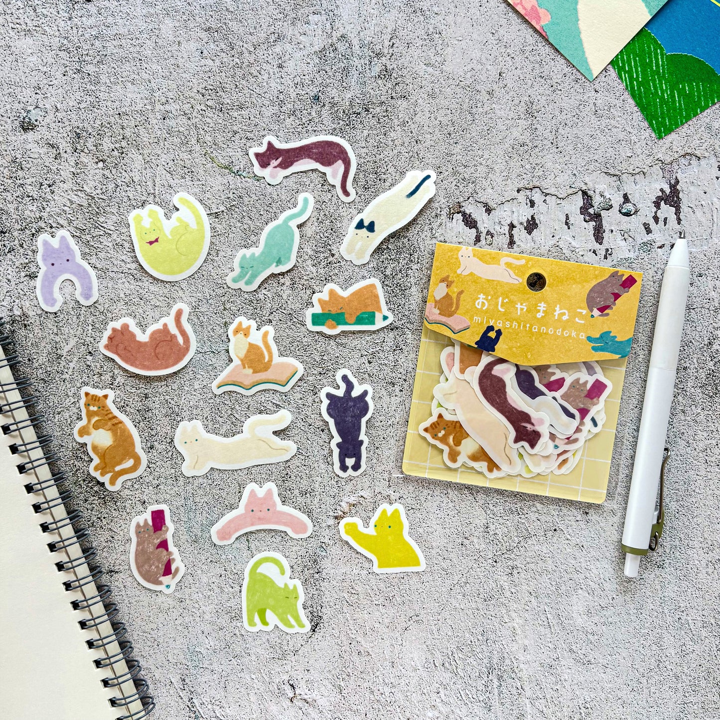 Nodoka Miyashita / Flake Stickers - Happy Cats