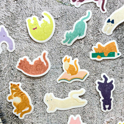 Nodoka Miyashita / Flake Stickers - Happy Cats