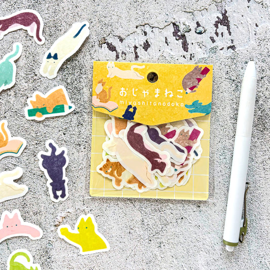 Nodoka Miyashita / Flake Stickers - Happy Cats