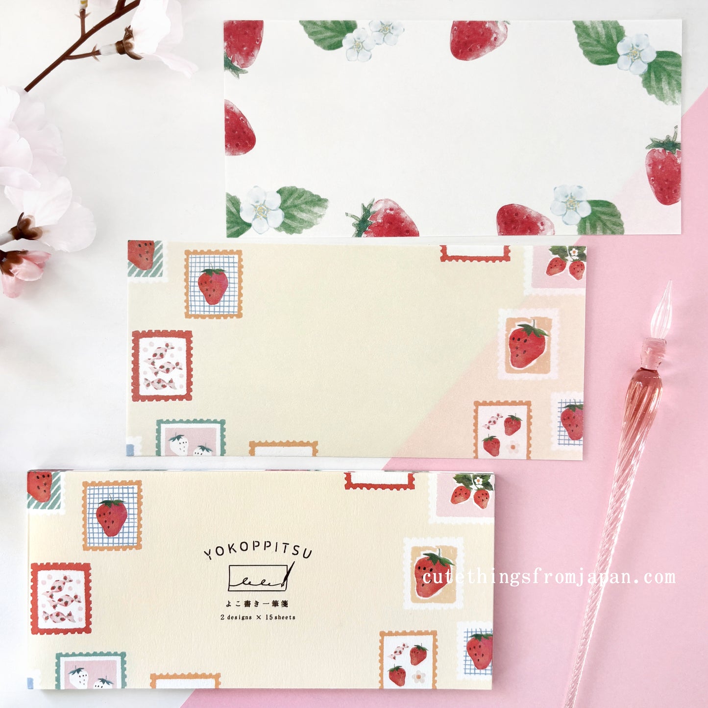 Spring Limited Memo Pad - Strawberry Stamp
