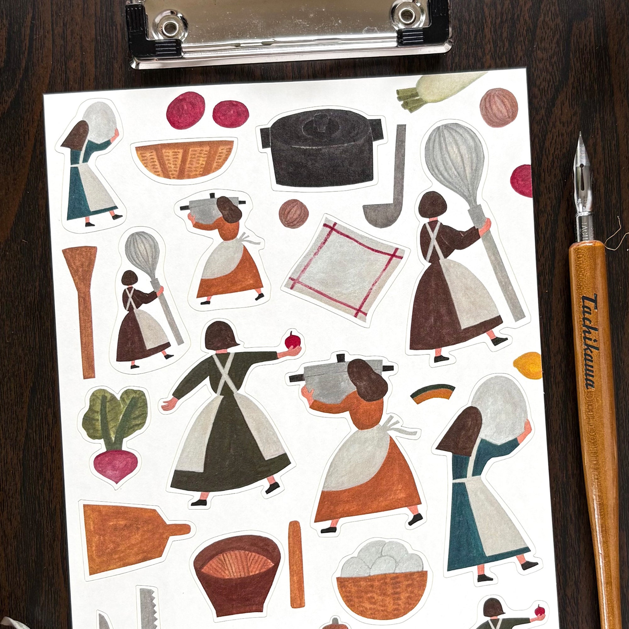 Necktie / Stickers - Kitchen (A5 size)