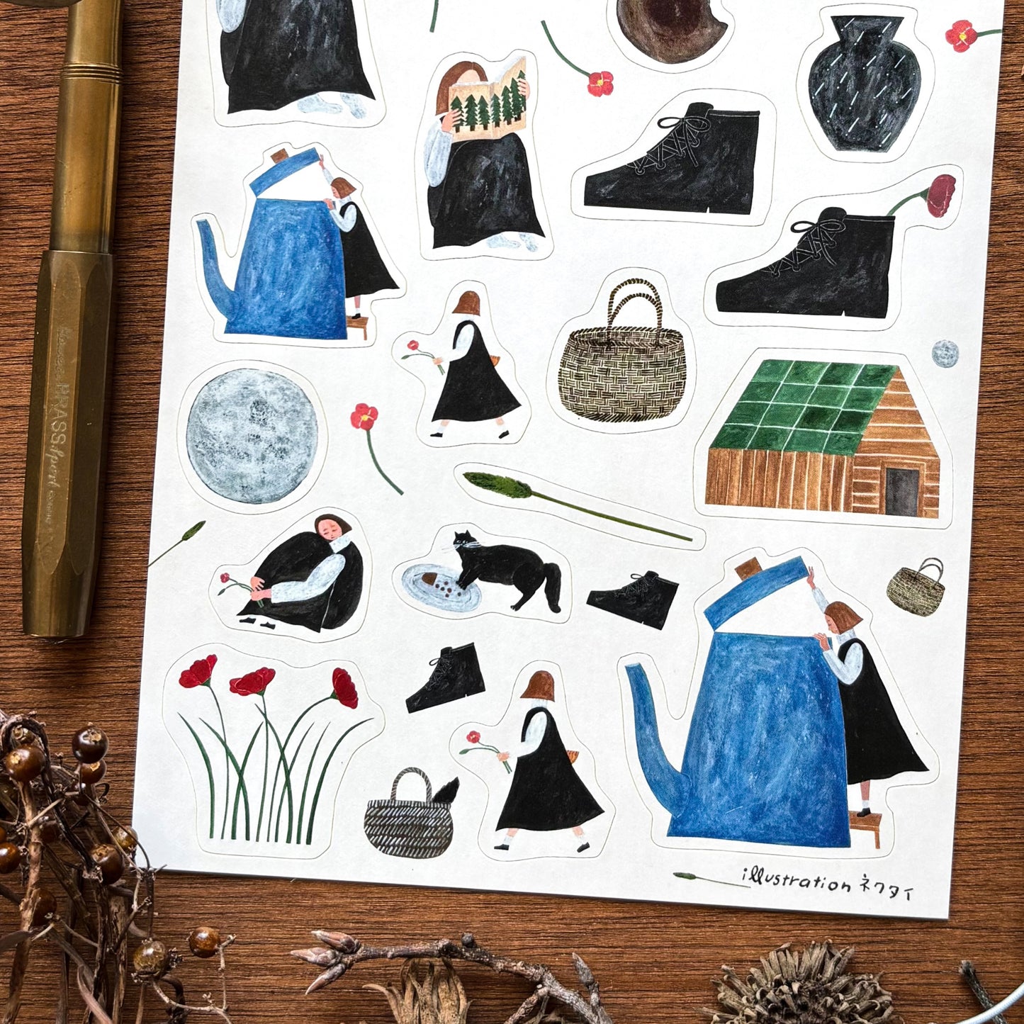 Necktie / Stickers - Looking for My Cat (A5 size)