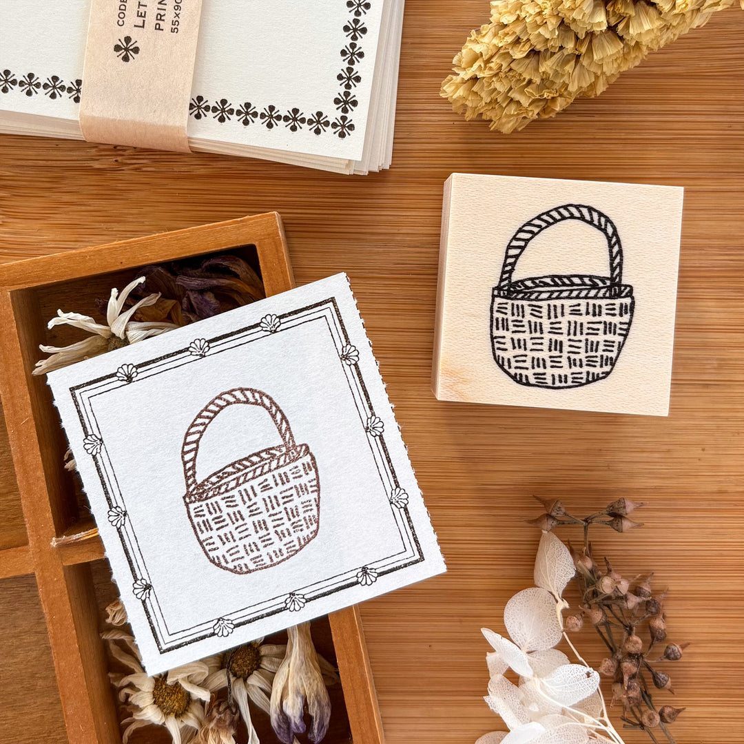 Necktie Rubber Stamp - Large Basket