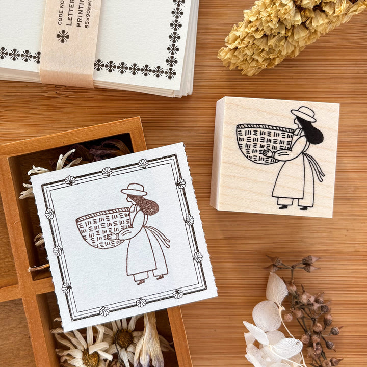 Necktie Rubber Stamp - In the Farm