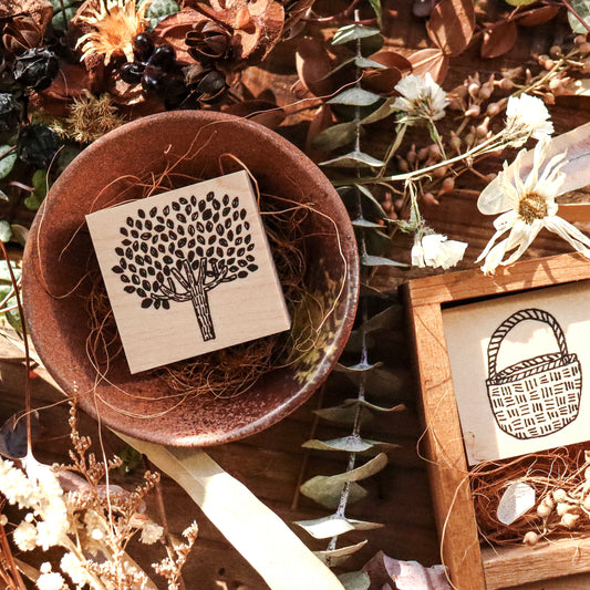 Necktie Rubber Stamp - Large Tree
