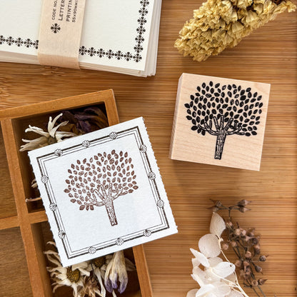Necktie Rubber Stamp - Large Tree