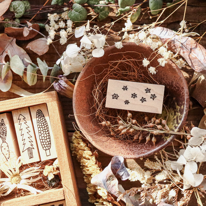 Necktie Rubber Stamp - Shiny Stars