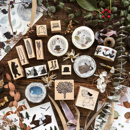 Necktie Rubber Stamp - Large Tree