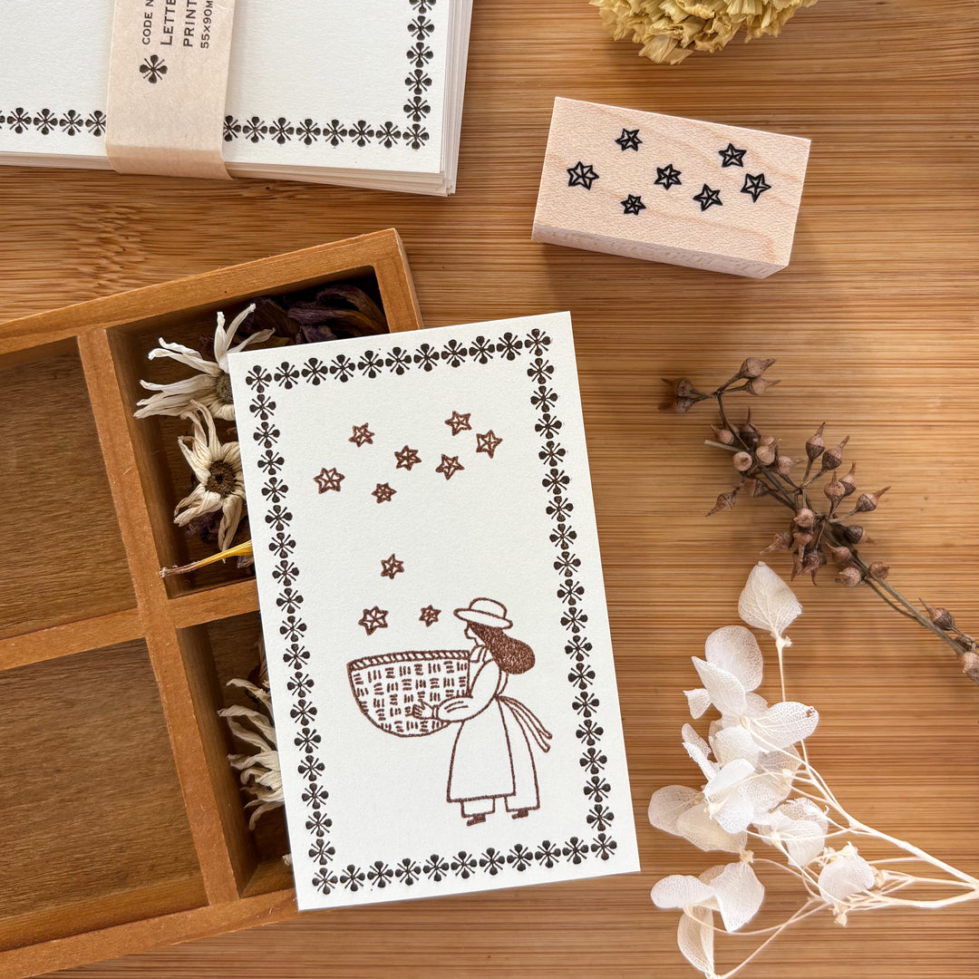 Necktie Rubber Stamp - Shiny Stars