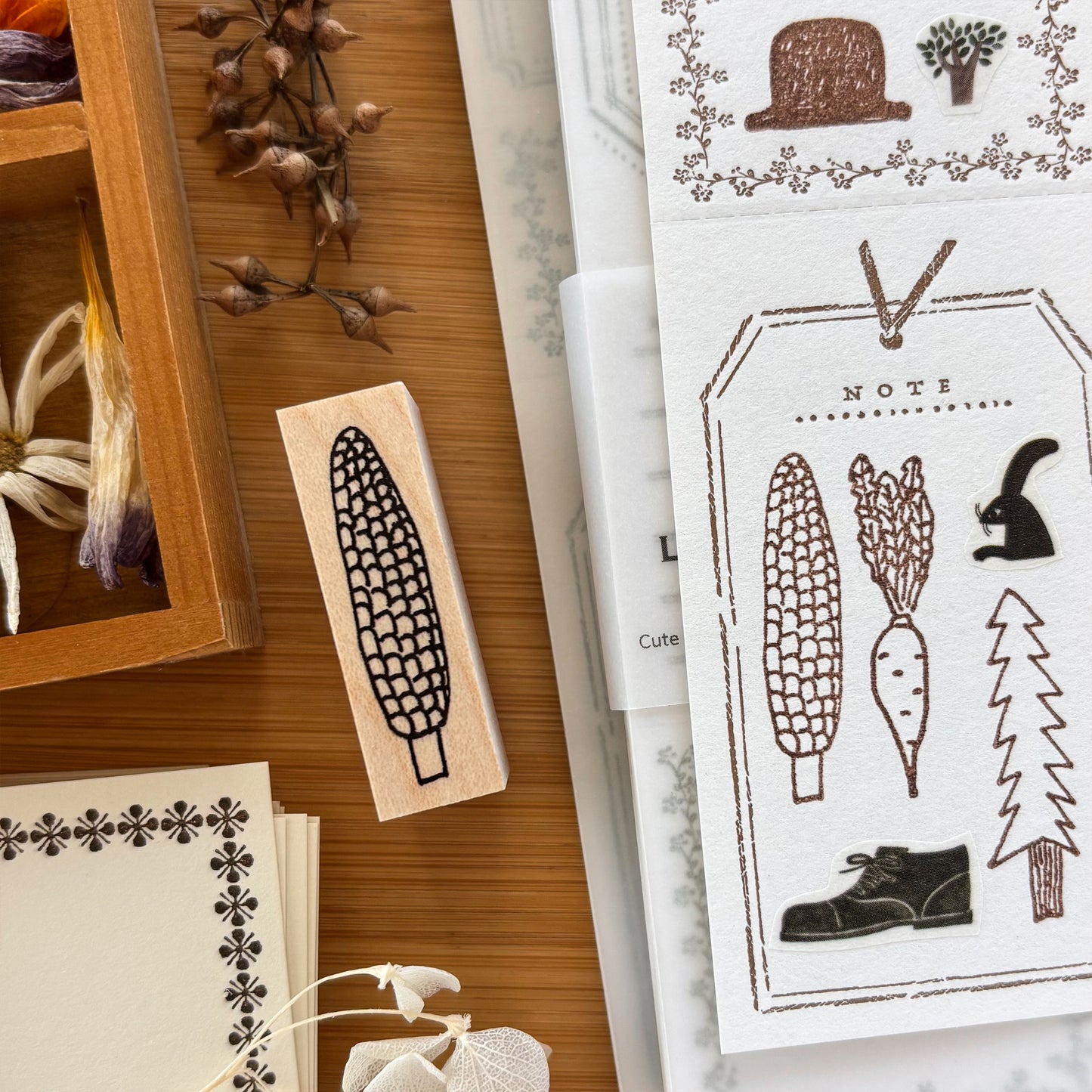 Necktie Slim Rubber Stamp - Corn