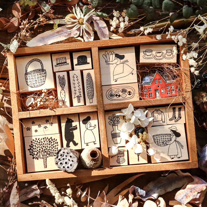 Necktie Rubber Stamp - In the Farm