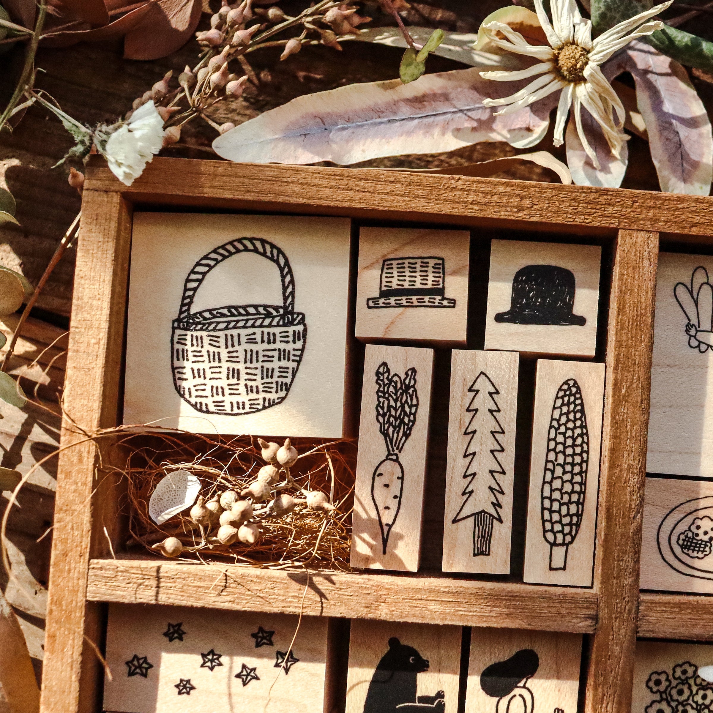Necktie / Rubber Stamp - Large Basket