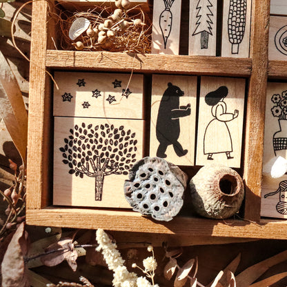 Necktie Rubber Stamp - Large Tree