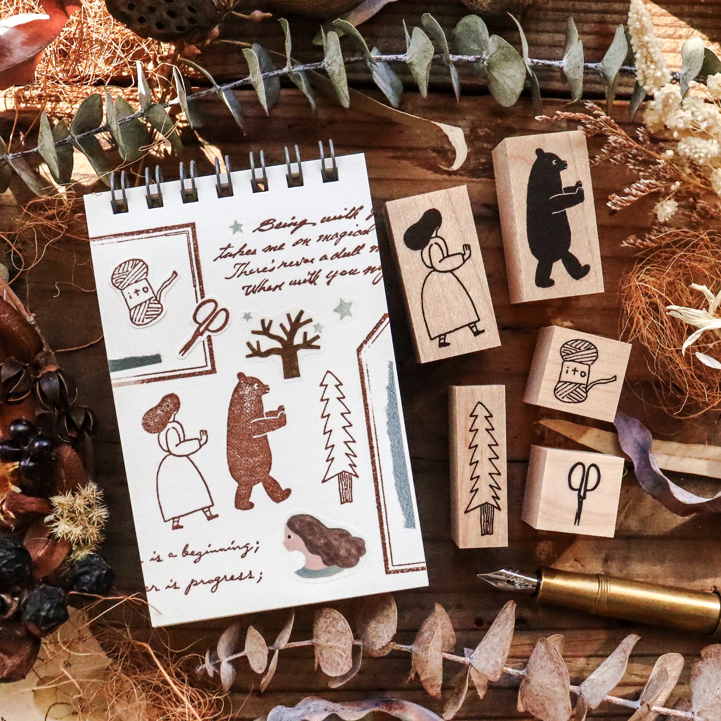 Necktie / Rubber Stamp - Scissors