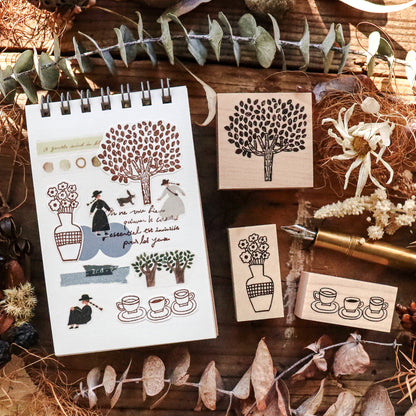 Necktie Rubber Stamp - Large Tree
