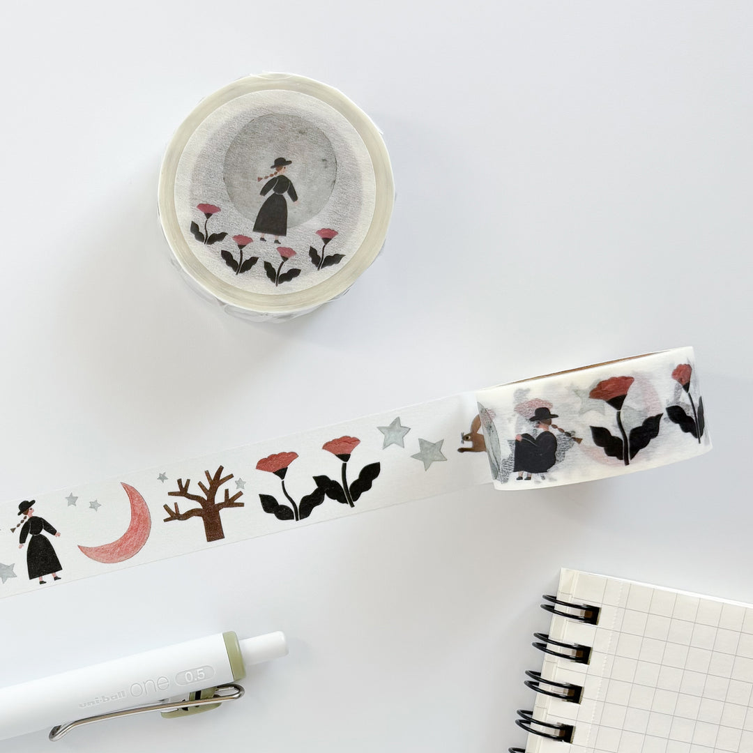 Necktie Washi Tape - Beautiful Moon