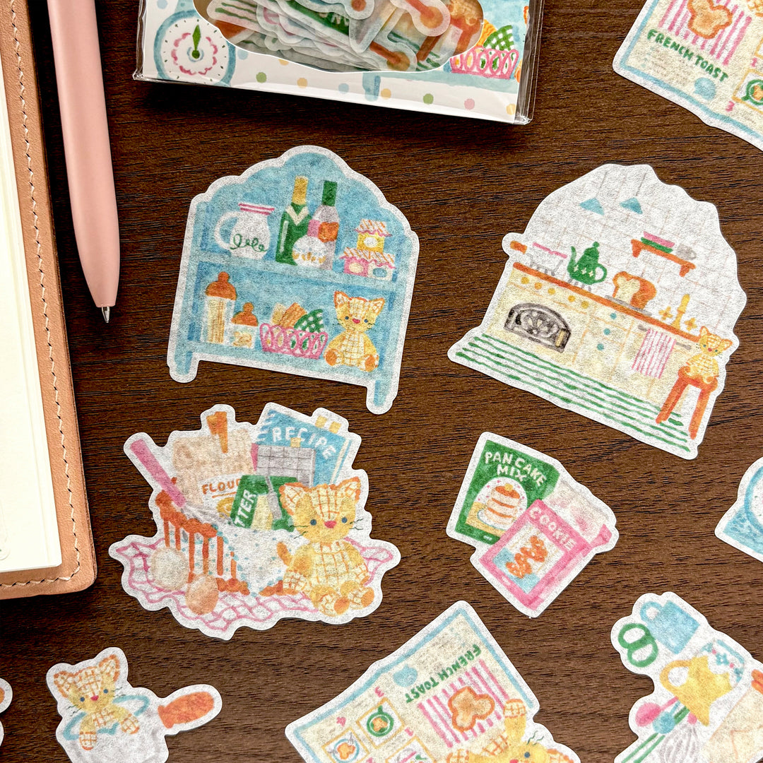 Waka Nakauchi Flake Stickers - Cat's Happy Kitchen